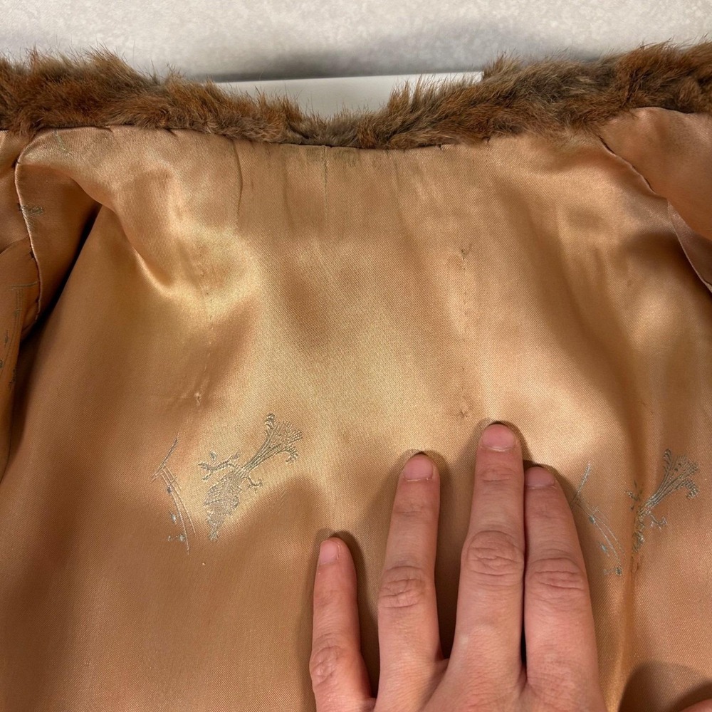 vintage 1950's/1960's brown short cropped mink fur shawl luxurious capelet - Picture 4 of 10